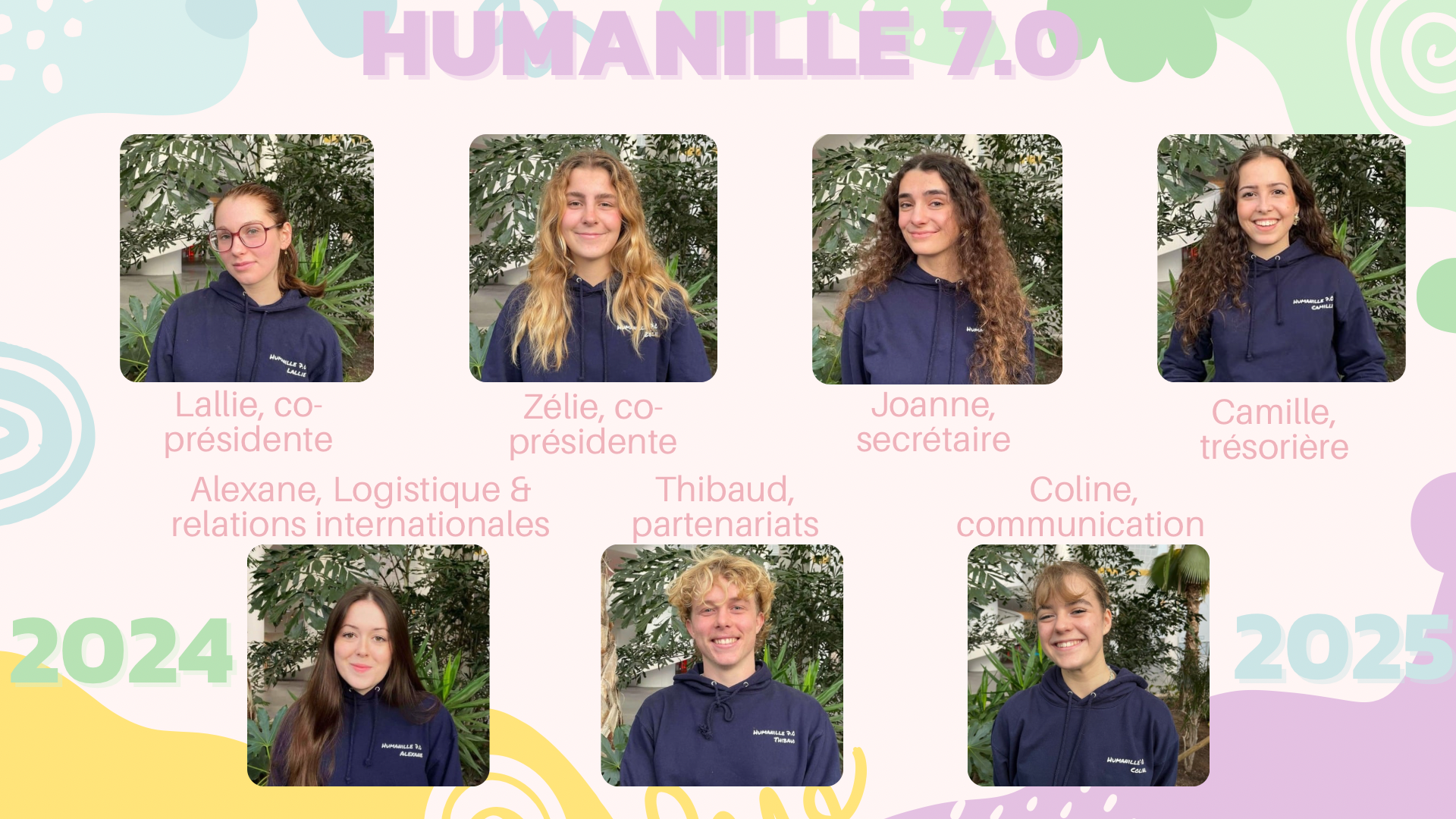 Composition du bureau d'Humanille 2024-2025